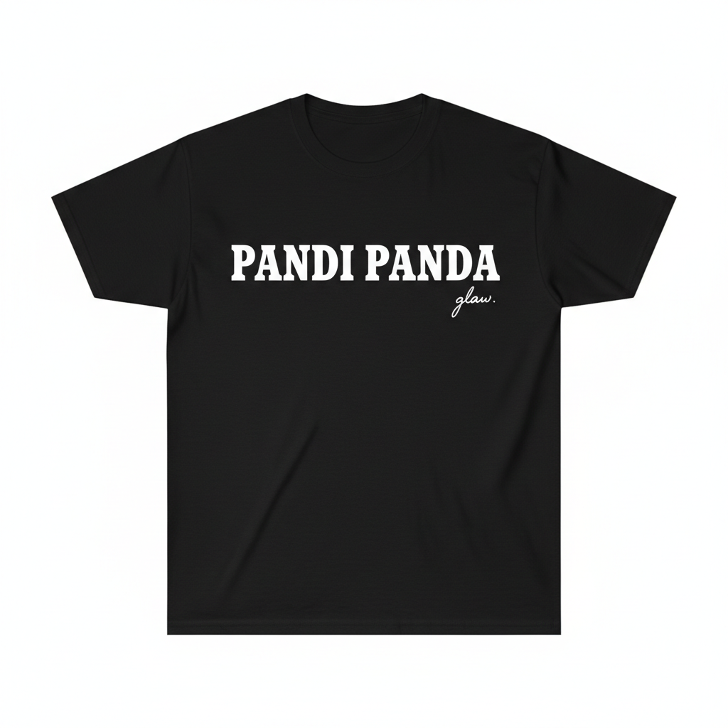 T-shirt noir PANDI PANDA glaw vintage