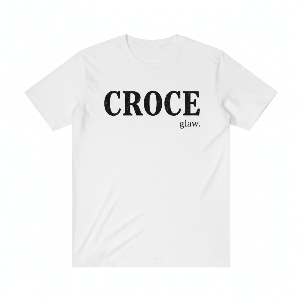 T-shirt blanc CROCE glaw vintage