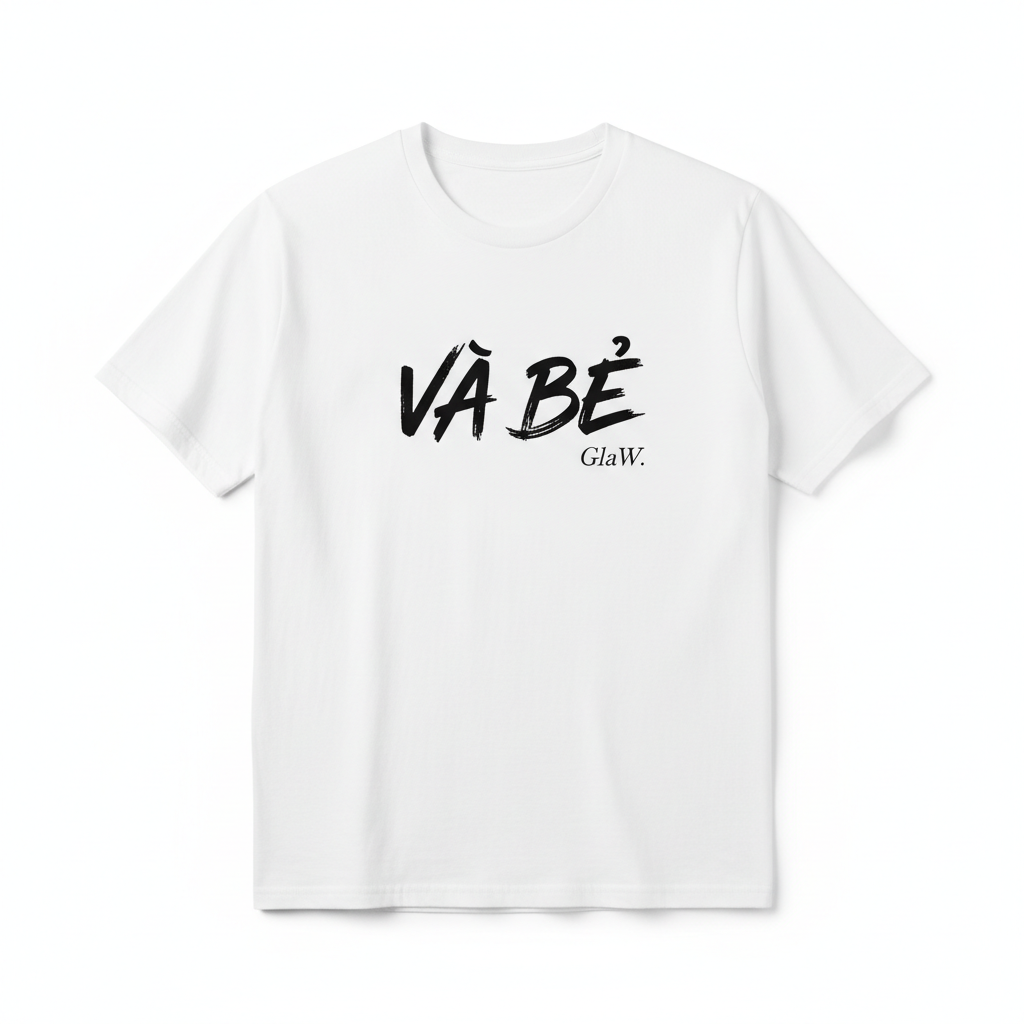 T-shirt blanc VÀ BÈ GlaW