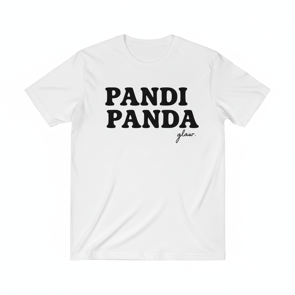 T-shirt blanc PANDI PANDA glaw vintage
