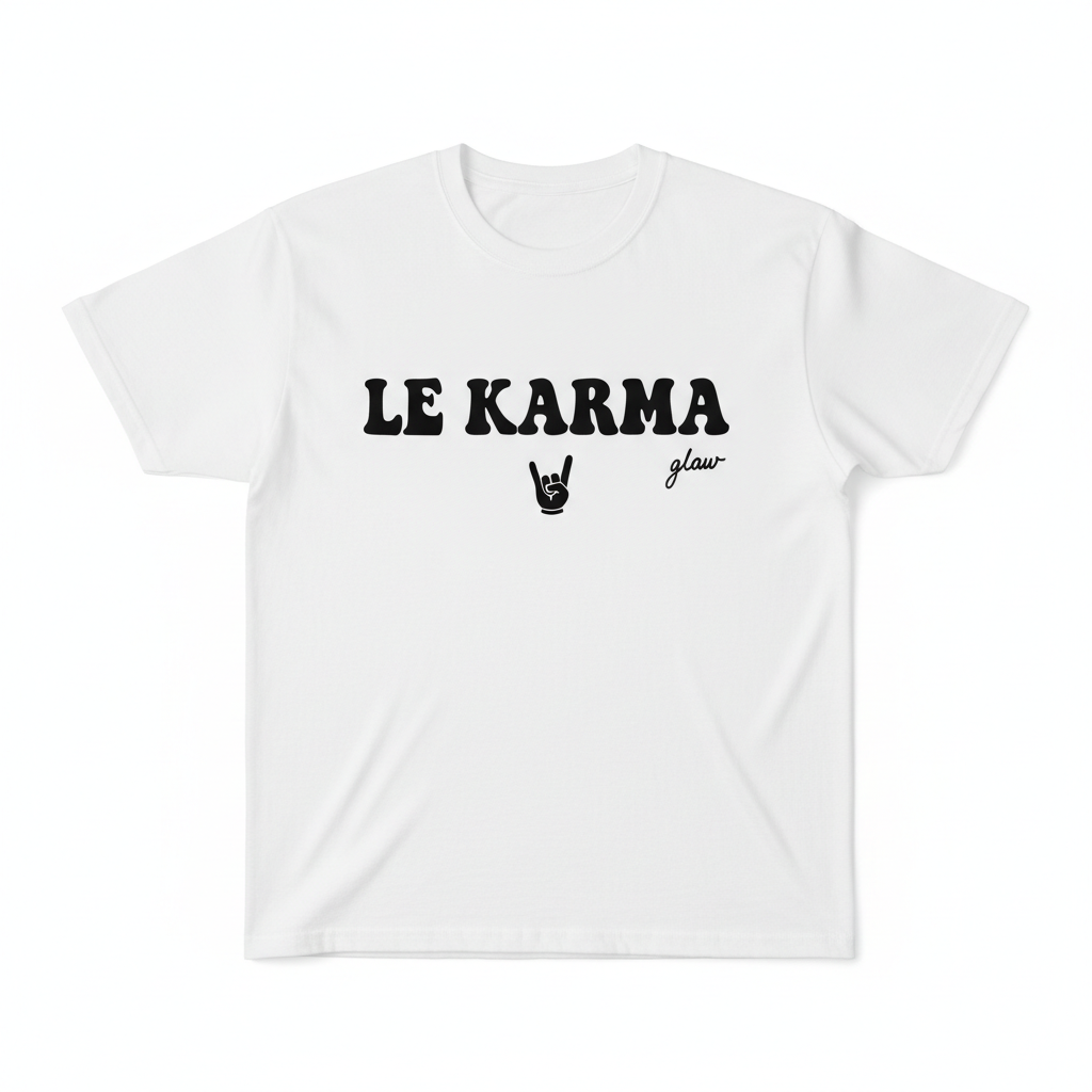 T-shirt blanc LE KARMA vintage