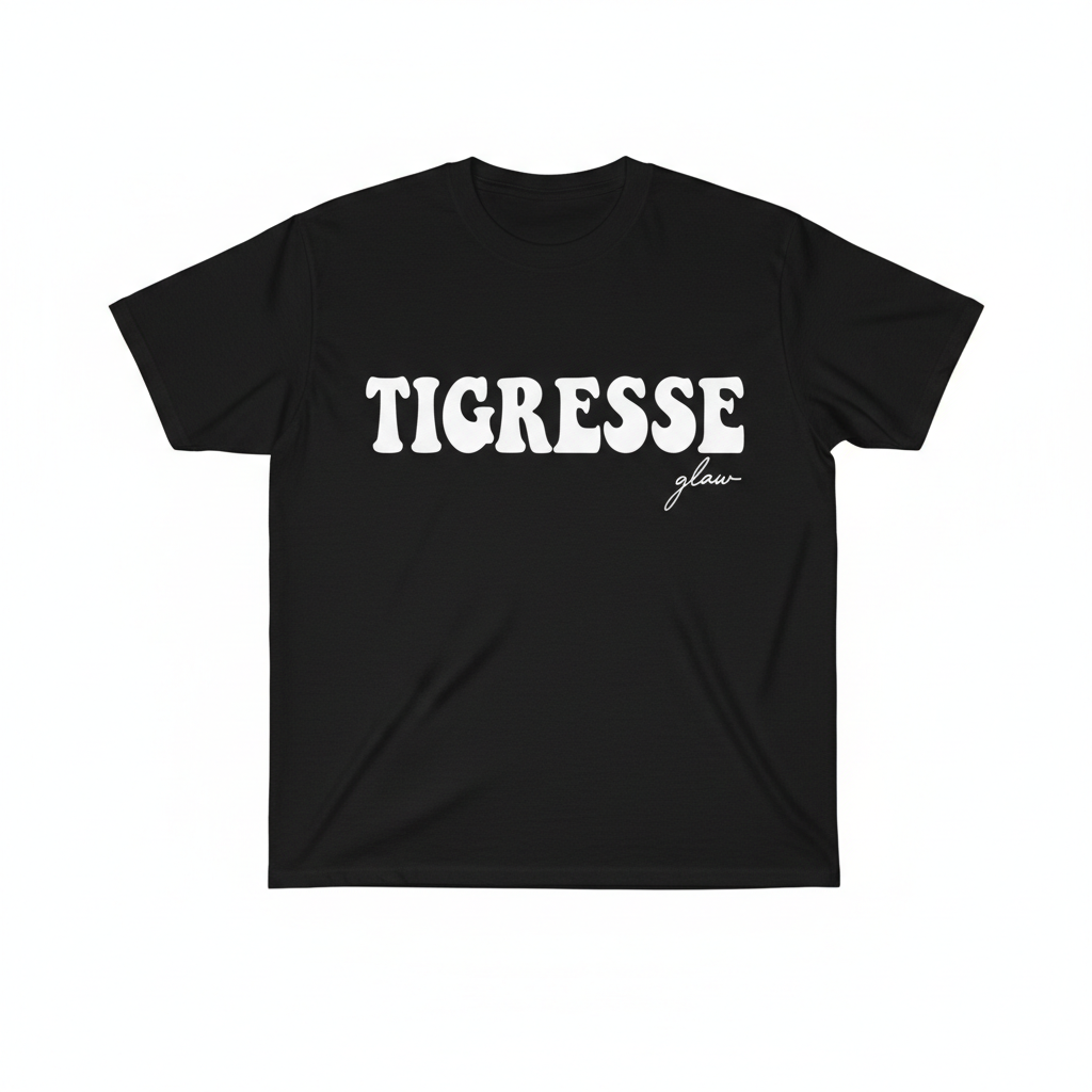 T-shirt noir TIGRESSE vintage